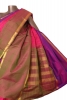 Pure Handloom Zari Checks Kanjeevaram Silk Saree